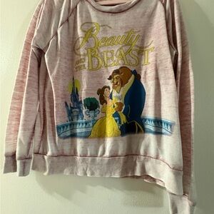 Disney Beauty and the Beast Kids Sweatshirt - Pink and Yellow
